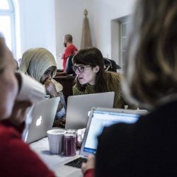 Wikipedia edit-a-thon Art+Feminism at the Royal Armoury in Stockholm